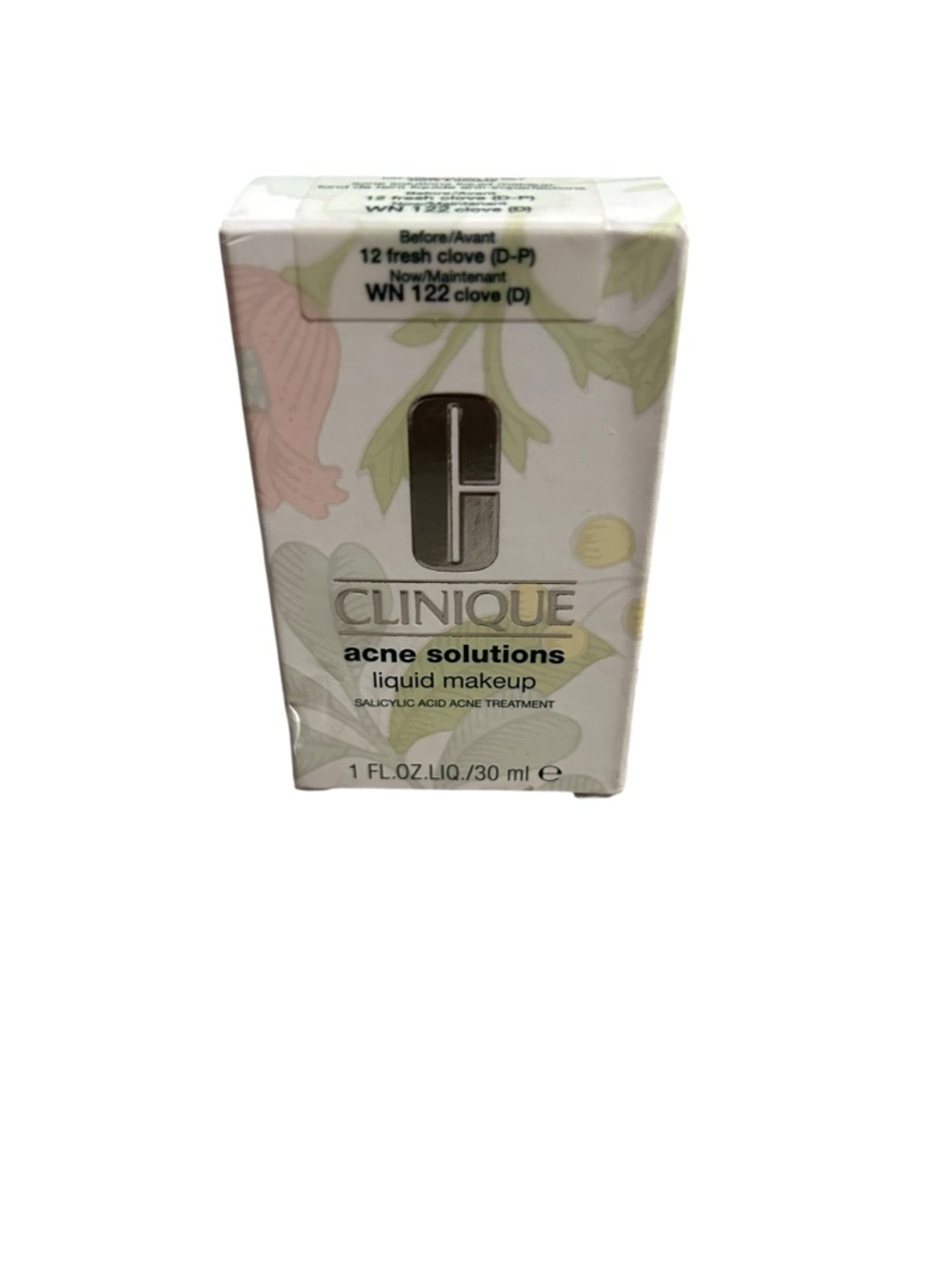 Clinique Acne Solutions Liquid Makeup - white, green, pink accents
